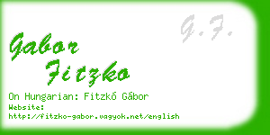 gabor fitzko business card